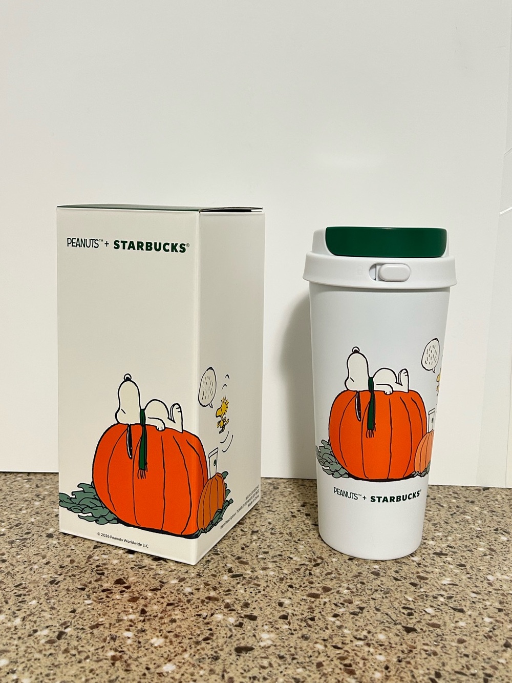 Starbucks Peanuts It’s the Great Pumpkin Travel 16oz Tumbler Authentic NIB